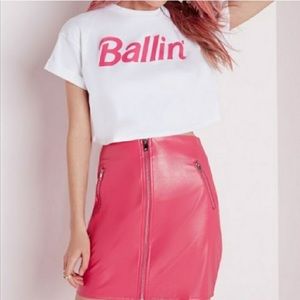Misguided white crop top
